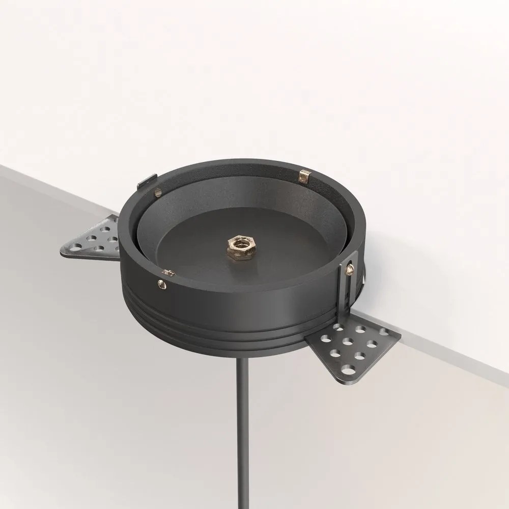 Pendul LED incastrabil design tehnic Luna negru, 4000K