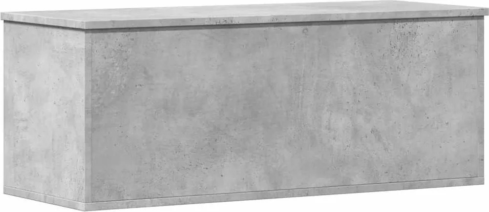 vidaXL Cutie de depozitare, gri beton, 90x35x35 cm, lemn prelucrat