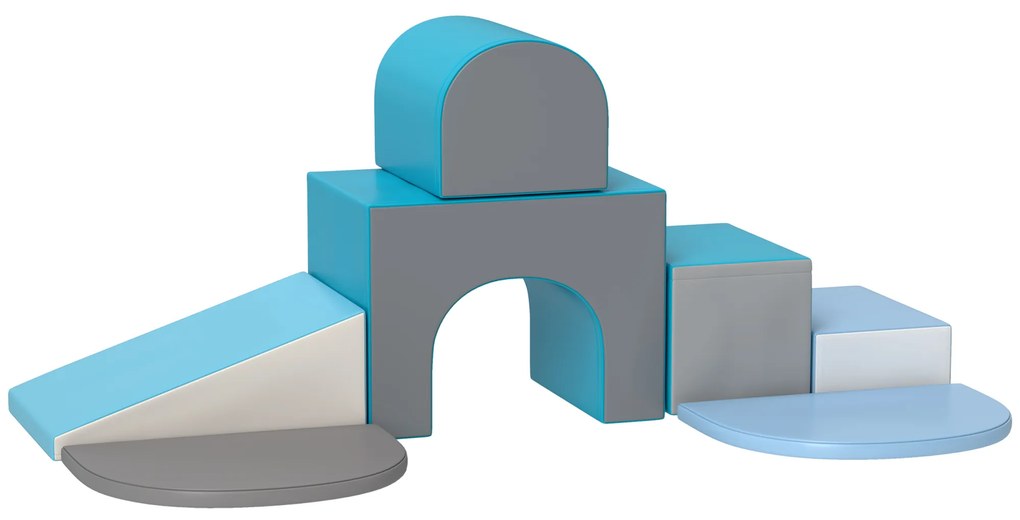 HOMCOM 7 bucăți Modul motricitate copii parcurs motricitate copii din spumă EPE pentru copii în vârstă prescolară, multicolor | Aosom Romania