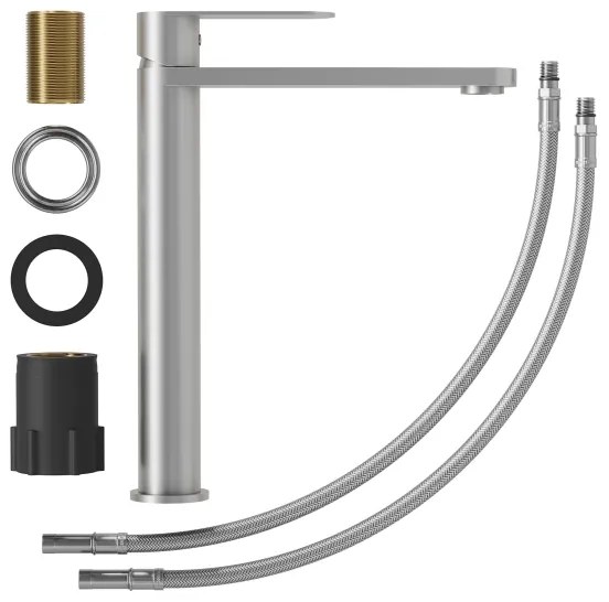 Baterie pentru lavoar TARNBY 27,3 cm, inox periat