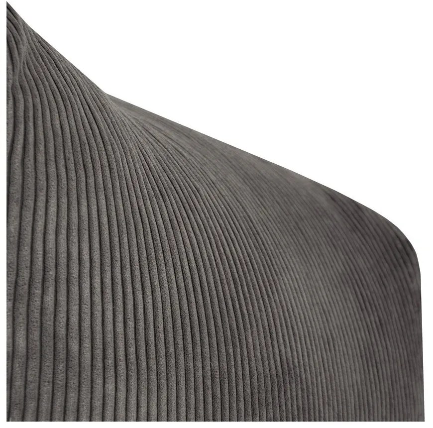 Fotoliu puf pentru copii albastru cu tapițerie din catifea reiată Snug 80 – SLOWDOWN