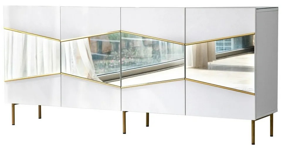 Dulap Nice White and Gold