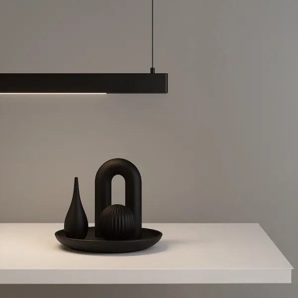 Lustră LED LINEA pe cablu, 36W, 230V, 3000/4000/5700K, CRI 90, negru