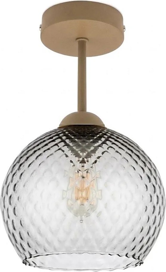 BRILAGI - LED plafonieră aplicată R GLASS 1xE27/60W/230V ø 25 cm bej/gri fumuriu