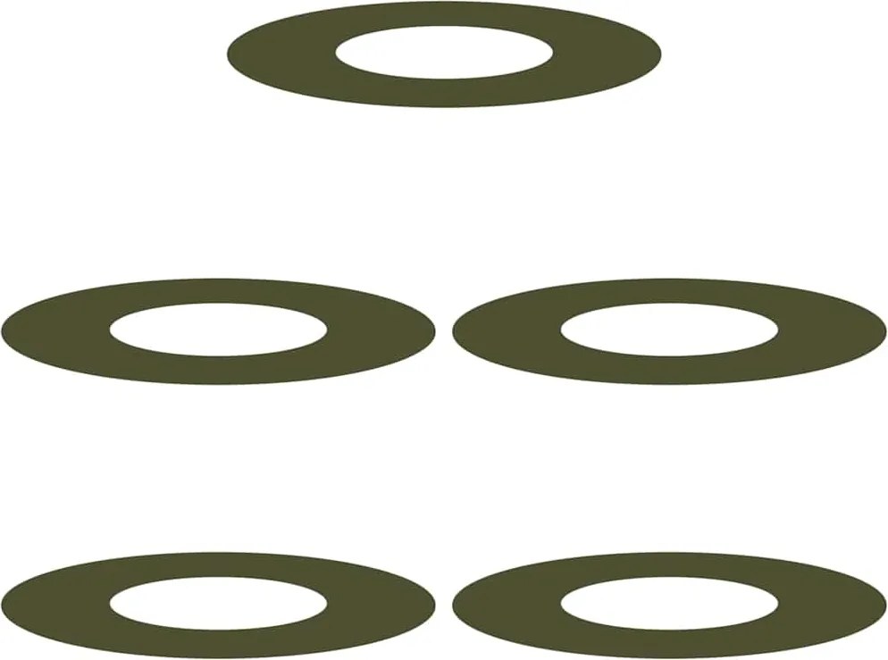 vidaXL potrivit pentru inele de copac plat 5 pcs Olivengrønn Ø30 / 60 cm
