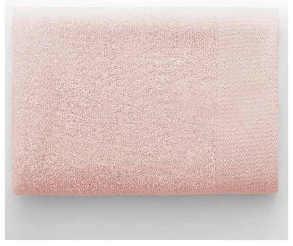 Prosop roz deschis din bumbac din frotir 70x140 cm Amari – Restilo