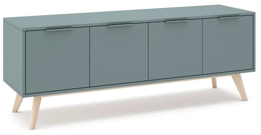 Comodă TV verde prăfuit 140x53x40 cm Pisco – Marckeric