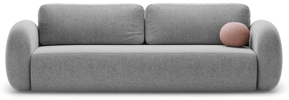 Canapea gri deschis extensibilă/cu spațiu de depozitare cu tapițerie din chenille 262 cm Tonale – Cosmopolitan Design