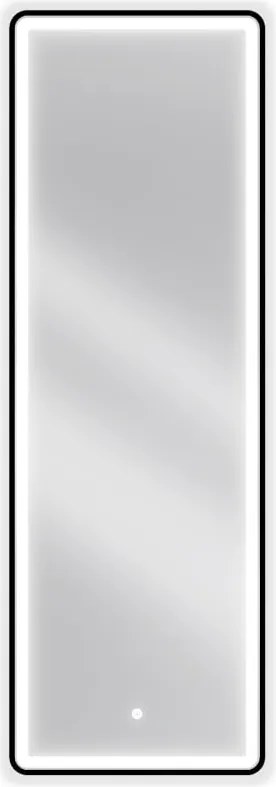 Mexen Coro oglindă de baie iluminată 50 x 150 cm, LED 6000K, anti-ceață, ramă neagră - 9817-050-150-611-70