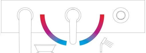 Ravak PURI - Baterie pentru cadă cu 3 găuri, crom lucios, X070142