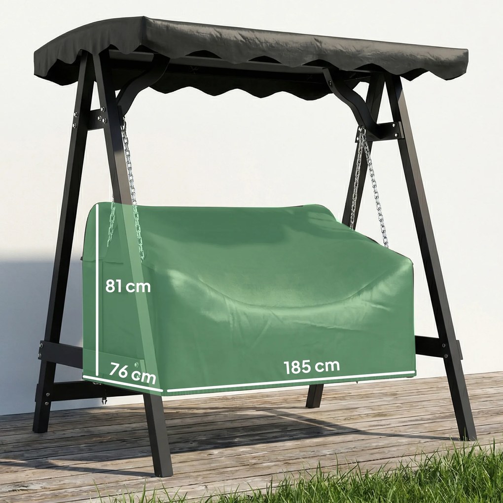 Outsunny Husă pentru leagăn de grădină 2 locuri, husă de protecție impermeabilă, rezistentă la vânt și la UV, material Oxford 420D | Aosom Romania