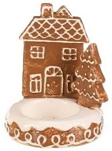 Sfeșnic ceramic Domeček perník pentru ceai.Lumânare