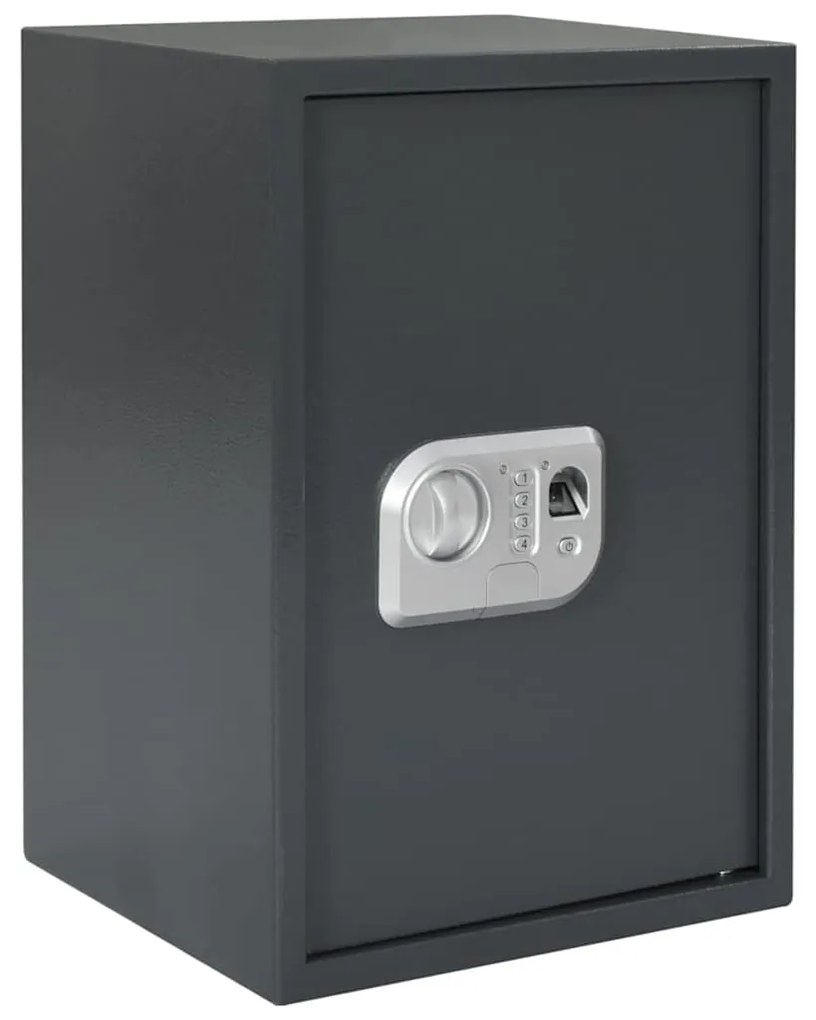 vidaXL Seif digital cu blocare Gri închis 31 x 35 x 50 cm Oțel