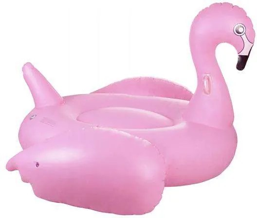 Saltea Gonflabila pentru Piscina model Flamingo, cu manere, 142x177cm, roz