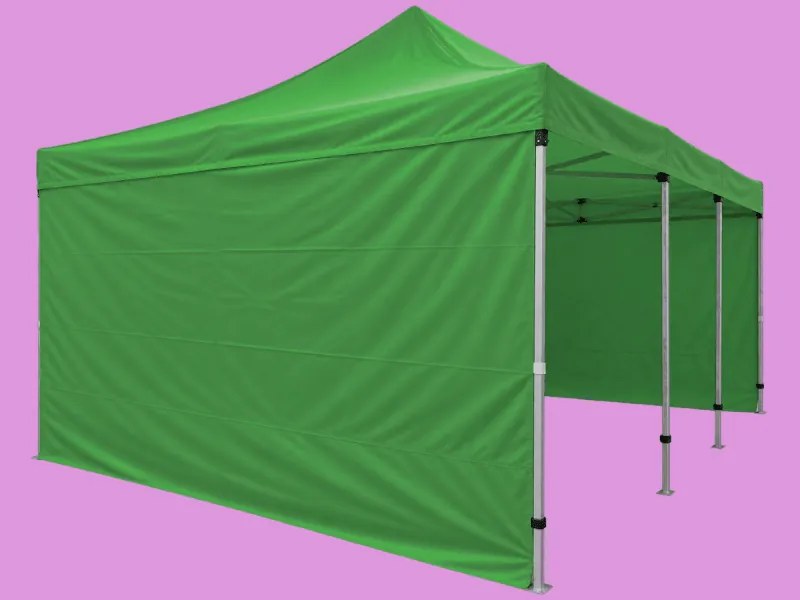 Cort pliabil 6 × 4 m – aluminiu HEXAGON, Verde