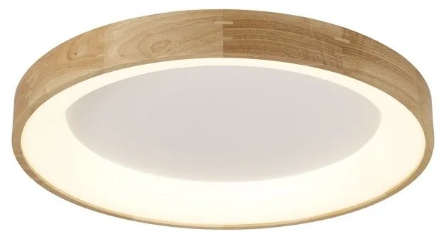 Lustra LED aplicata moderna design lemn natural 45cm Silvam