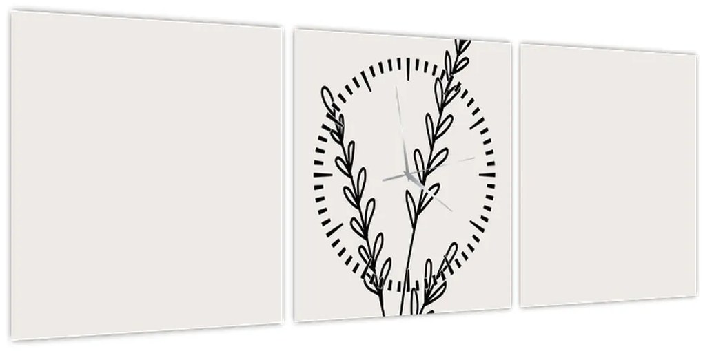 Tablou - Floare de pajiște N⁰2 (cu ceas) (90x30 cm)