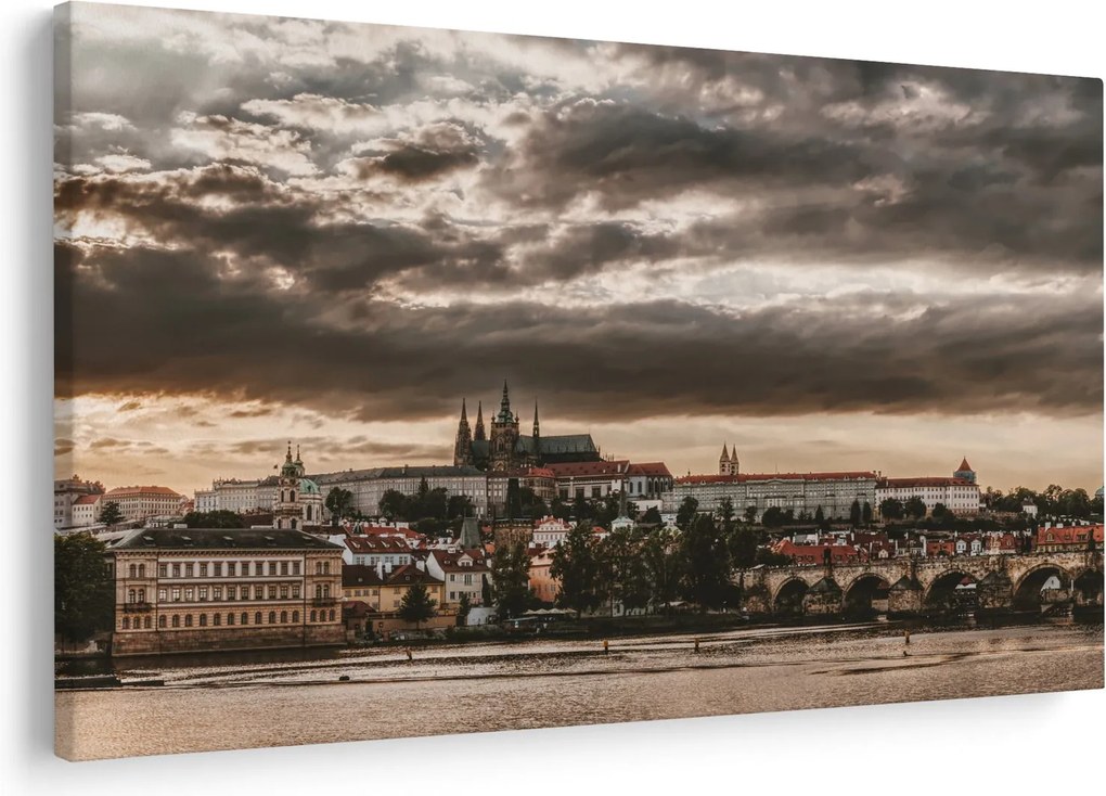 Tablou - Praga înnorită (90x60 cm)