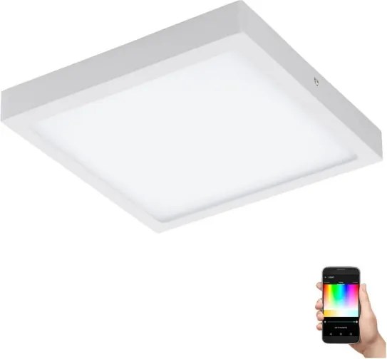 Eglo 33209 - Plafonieră LED RGBW dimmabilă FUEVA-C LED/21W/230V 30x30 cm, alb