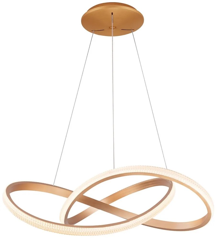 Lustră LED dimabilă pe cablu INFINITY LED/80W/230V auriu Azzardo AZ5097 + telecomandă