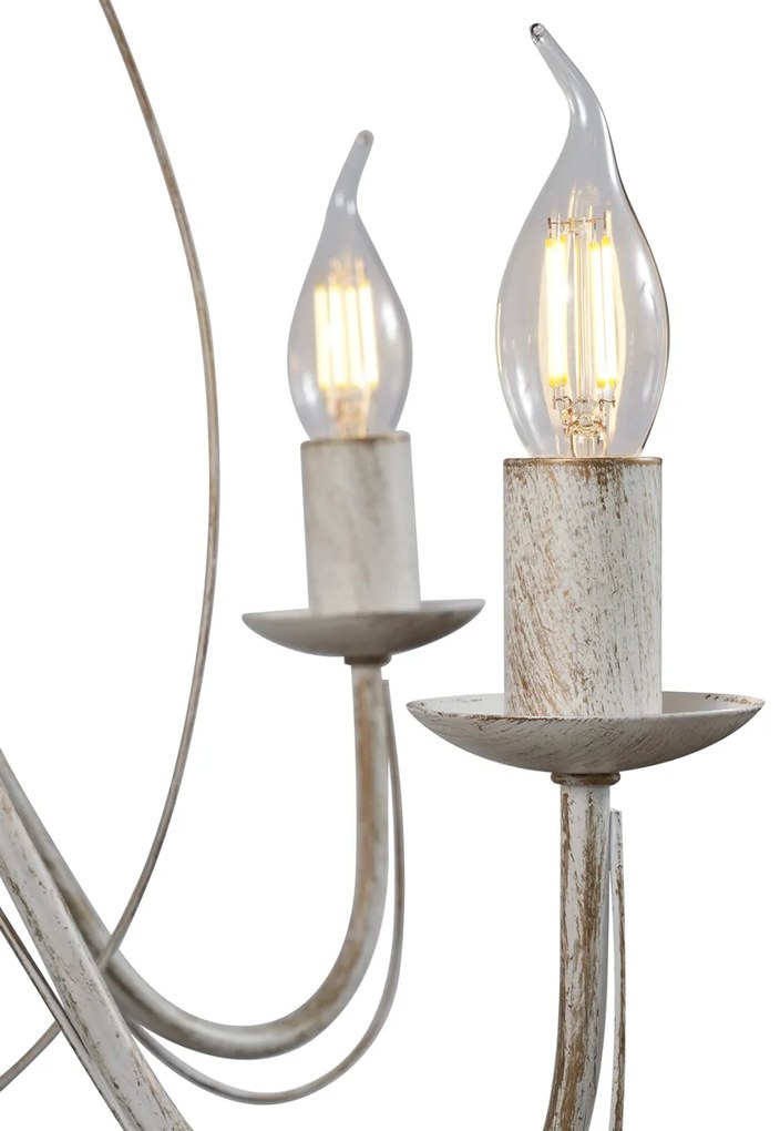 Candelabru clasic crem cu 5 lumini - Giuseppe