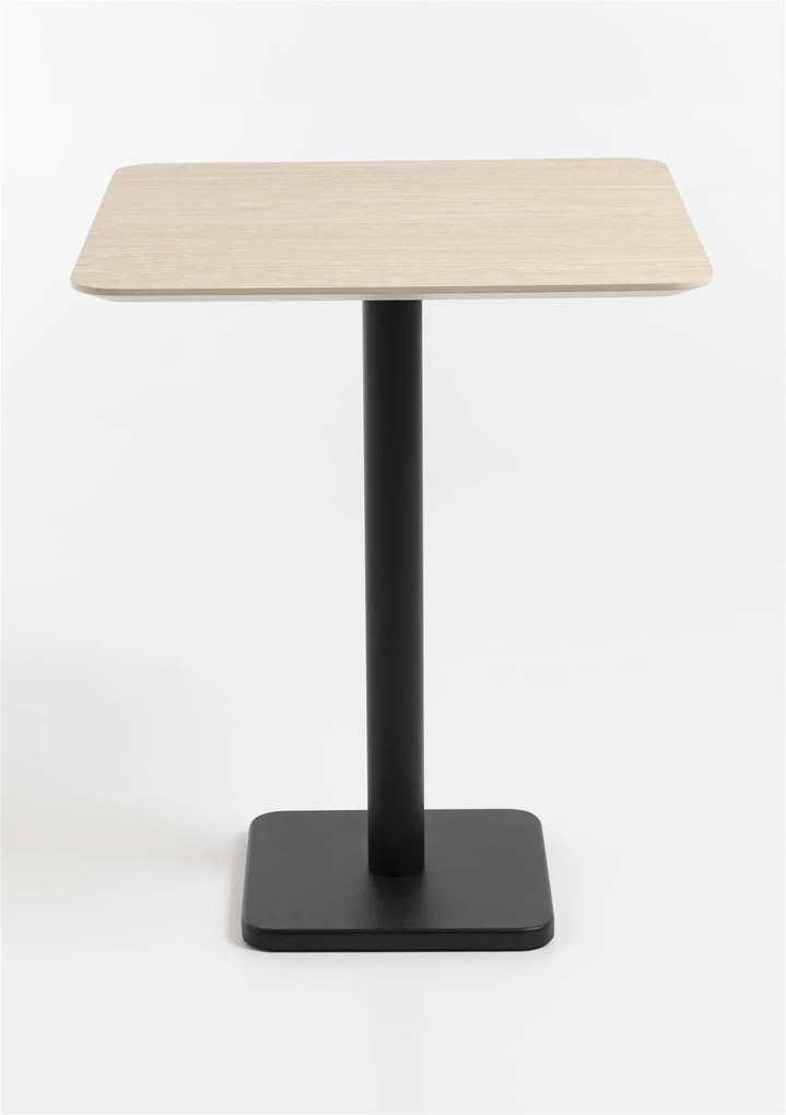Masa de bar Brest natur/negru 75/75/92 cm