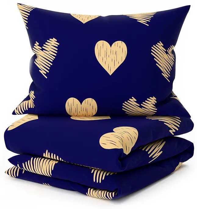 Lenjerie de pat din microfibra GOLBINO albastru inchis Dimensiune lenjerie de pat: 70 x 90 cm | 140 x 220 cm