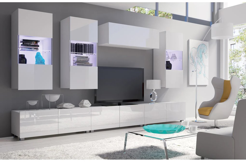 Mobilier living Calabria C11 (Alb) (fără iluminat). 1051632
