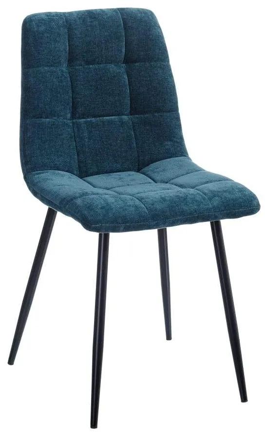 Scaun dining albastru inchis din catifea Dark Blue Dining Chair