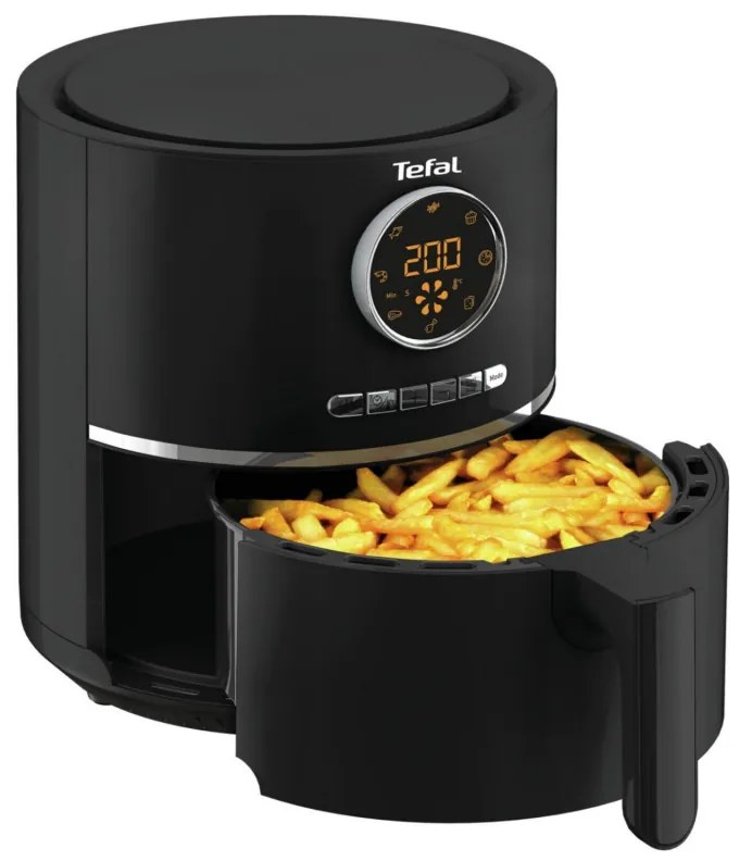 Friteuza cu aer cald Tefal Easy Fry Ultra EY1118, 1200W, 4.2 L, 8 programe, Timer, 6 trepte, Pana la 200°C, Negru