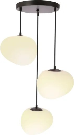 BRILAGI - Lustru suspendat pe cablu PEBBLES 3xE27/40W/230V Ø 42 cm negru