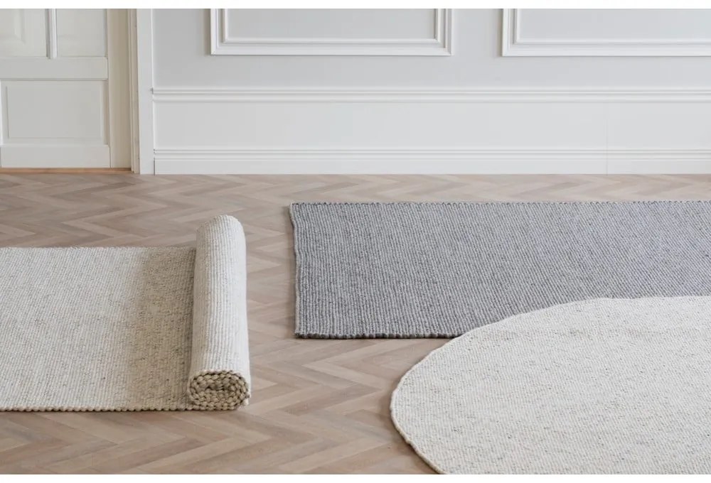 Covor gri din lână 290x200 cm Auckland - Rowico