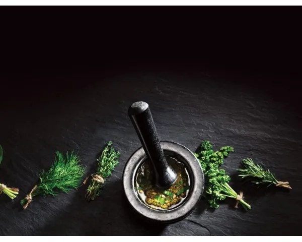 Cole&Mason - Pistil granit cu pistil, pr. 18 cm, granit negru