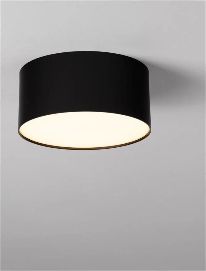 Spot aplicat, Plafoniera LED Luldo negru, 14cm