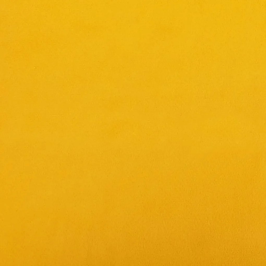 Taburet, galben mustar, 45x29,5x39 cm, catifea mustard yellow and light wood