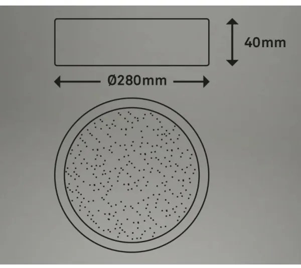 Plafonieră LED dimabilă RUNA LED/18W/230V Briloner 3701-015 + telecomandă