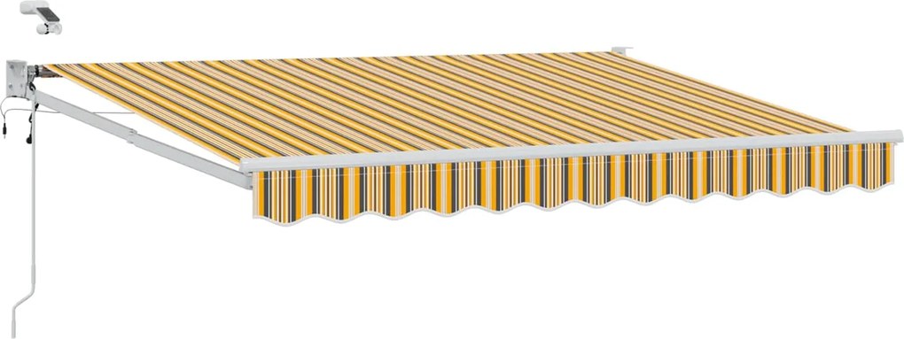 vidaXL Cort electric retractabil Galben și gri 3,5 x 2,5 m