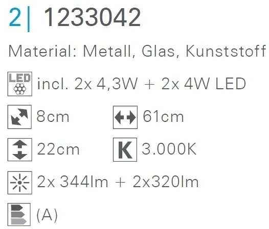 Plafoniera LED cu brate si spoturi directionabile Ibiza 1233042 NV