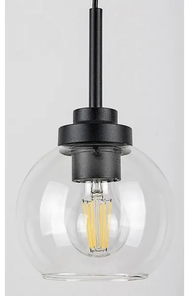 Lustră pe cablu TIRINA 1xE27/15W/230V negru Rabalux 75006