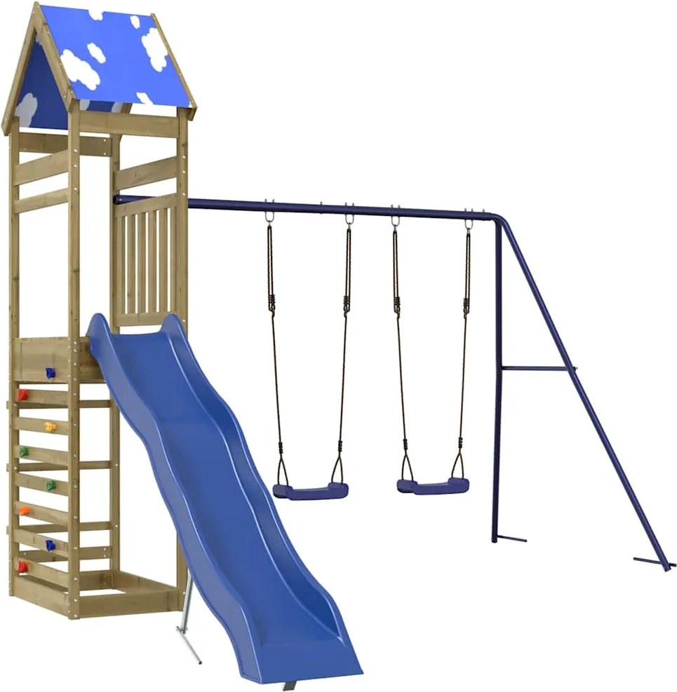 vidaXL Set de joacă pentru exterior, lemn de pin impregnat