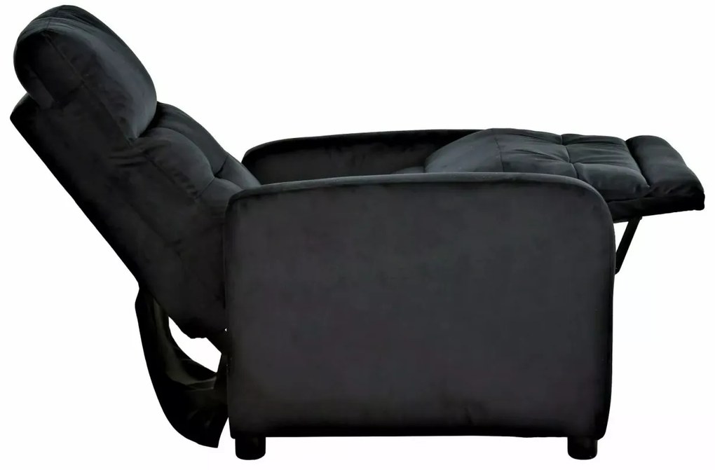 Fotoliu Otus velvet negru Blu19 H100 cm