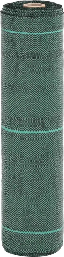 vidaXL Membrană antiburuieni, verde, 0,5x10 m, PP
