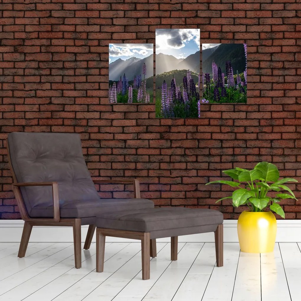 Tablou - scenariu cu flori de Lupin (90x60 cm)