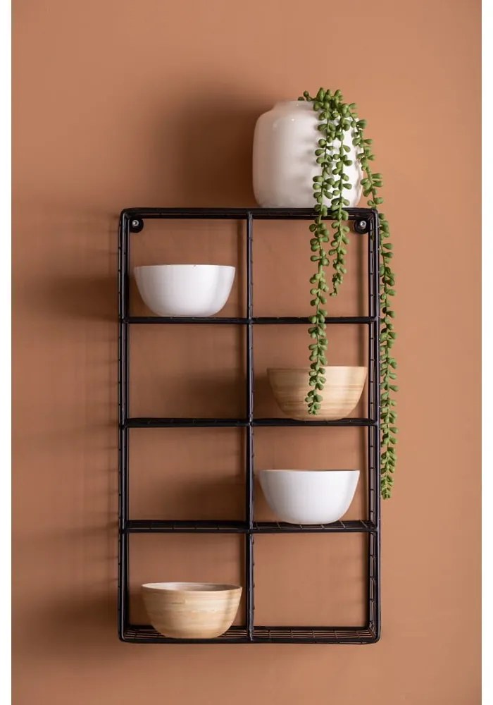 Raft negru etajat din oțel 30 cm Reja – PT LIVING