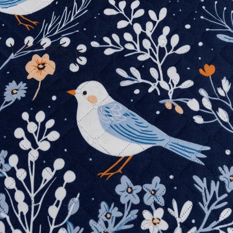 Cuvertura de pat DENIM BIRDS, albastru Dimensiune: 170 x 210 cm