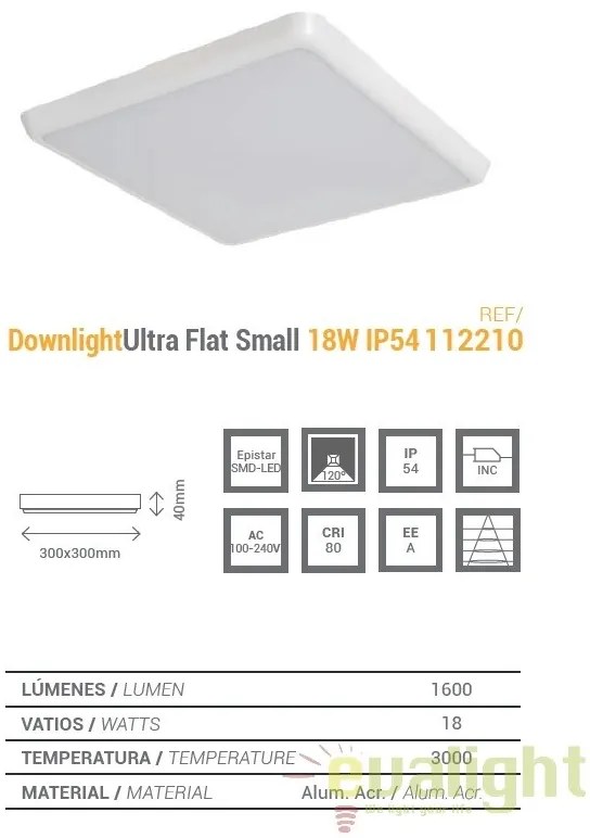 Plafoniera exterior protectie umiditate IP54 Ultra Flat 112210 SU