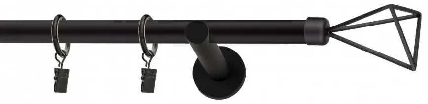Galerie SIMPLA PRINDERE PERETE PICIOR UNIVERSAL 19 mm SPACE NEGRU (Alege marime: 320 cm)