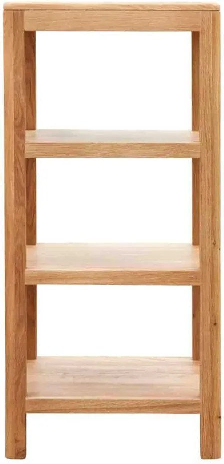 Etajeră stejar masiv cu 3 rafturi Dotti, 40 × 83 × 40 cm