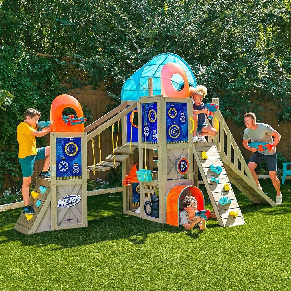 Loc de joaca pentru copii de gradina NERF BATTLE FORT 4,45 x 1,84 m
