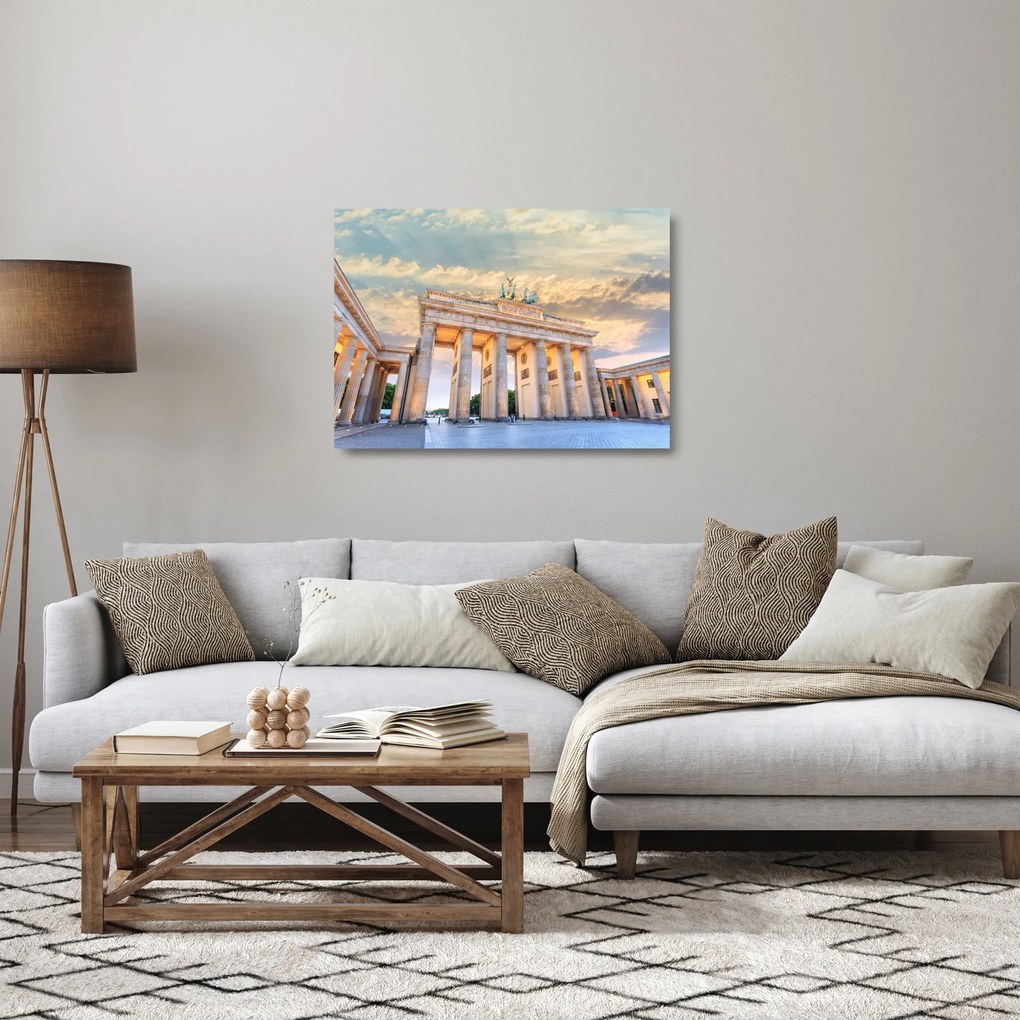 Tablou pe sticlă - Poarta Brandenburg, Berlin, Germania (70x50 cm)